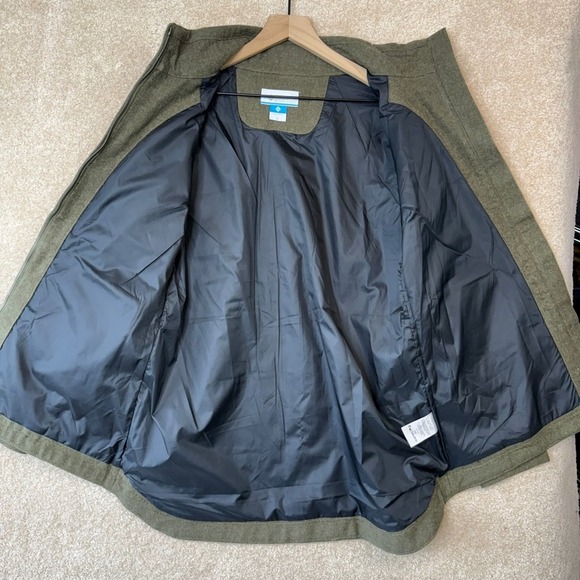Columbia Wool Blend Jacket Womens Size Medium Green Mid-Weight Lined - Picture 7 of 8
